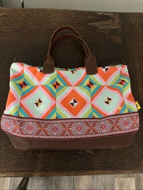 Amy Butler boutique organic cotton weekender bag.